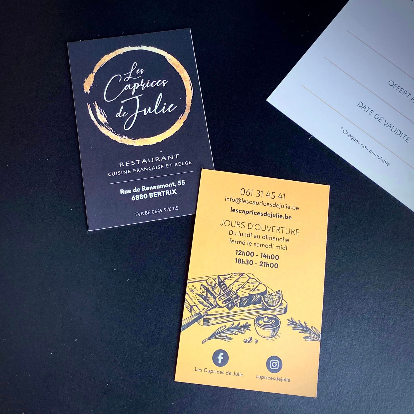 Carte restaurant