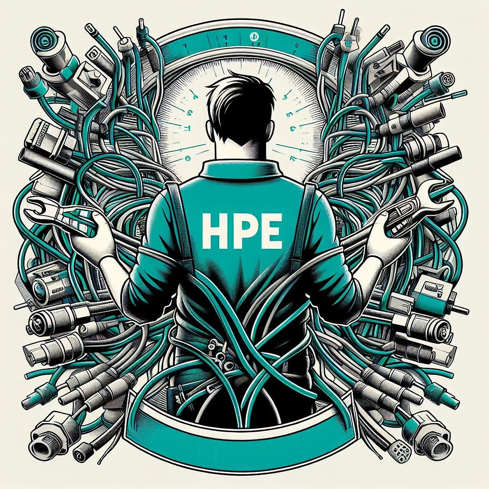 technician holding tools surrounded by wire and connectors