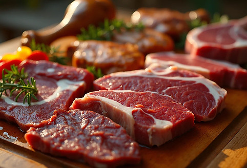 photo of butchery BBQ raw meat on a wooden board.jpg