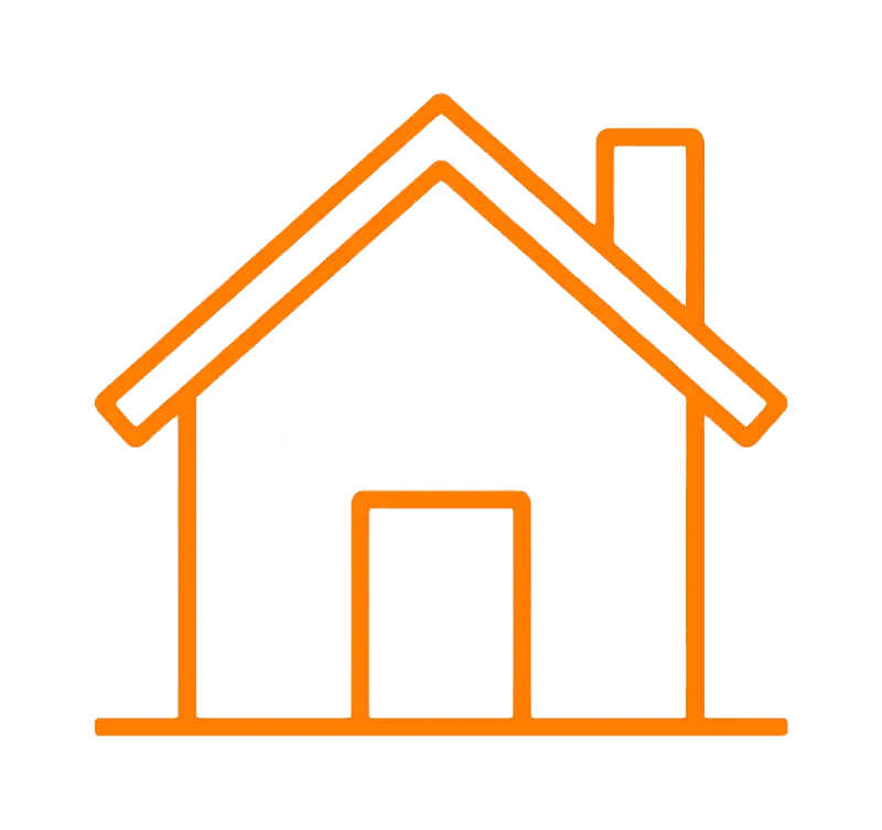 simple-vector-filled-flat-home-house-thin-line-icon-solid-orange-isolated-white-background
