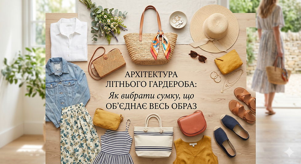 Архітектура літнього гардероба: як вибрати сумку, що об'єднає весь образ
