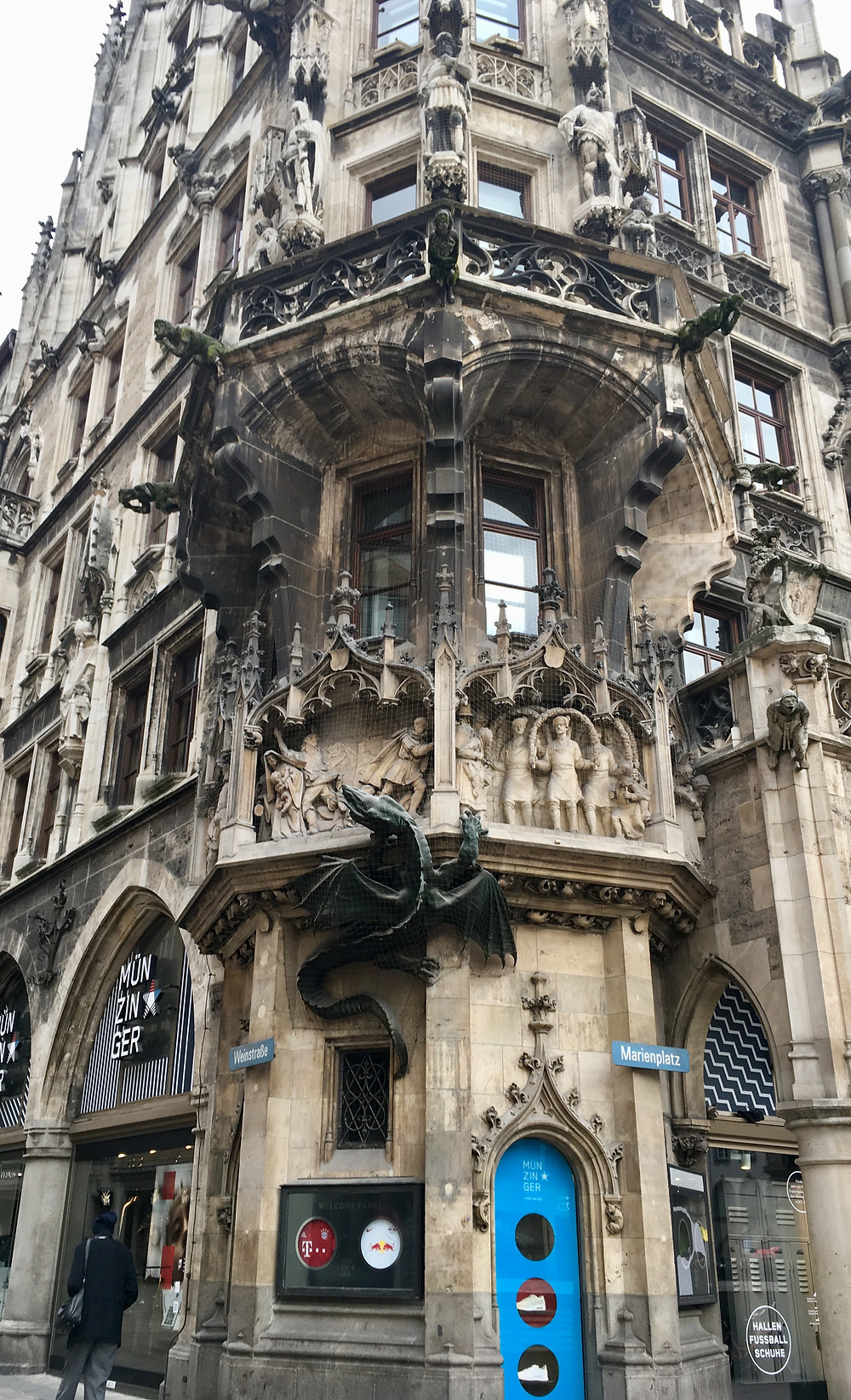 Dragon on the side of Munich's town hall
