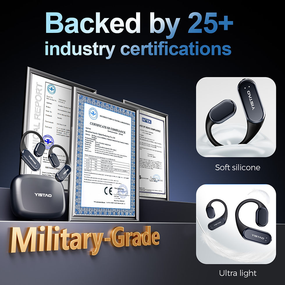 Thumbnail: B8 Black True Wireless Open Ear Headphones