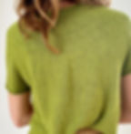 Plain Yoke Tee 28 von Lene Holme Samsøe als Wollpaket mit Økologisk Pimabomuld von CaMaRose aus Bio-Baumwolle