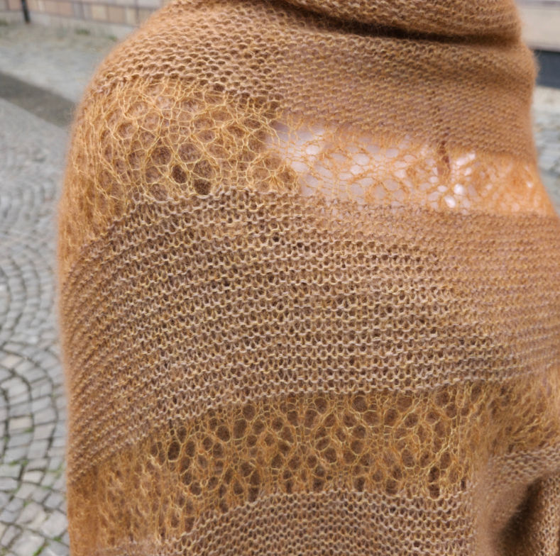 Miniaturbild: Elua Schal  von JoelJoel als Wollpaket mit Babyalpaka lace & Silk Alpaka natural colors