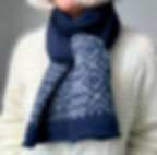 Northern Scarf von Lenes Knitwear als Wollpaket mit Semilla Silkbloom aus Bio Wolle und Seide