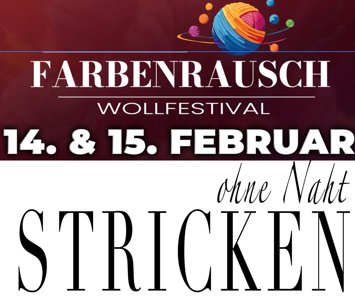Workshops in Hamburg beim Farbenrausch Wollfestival am 15.02.