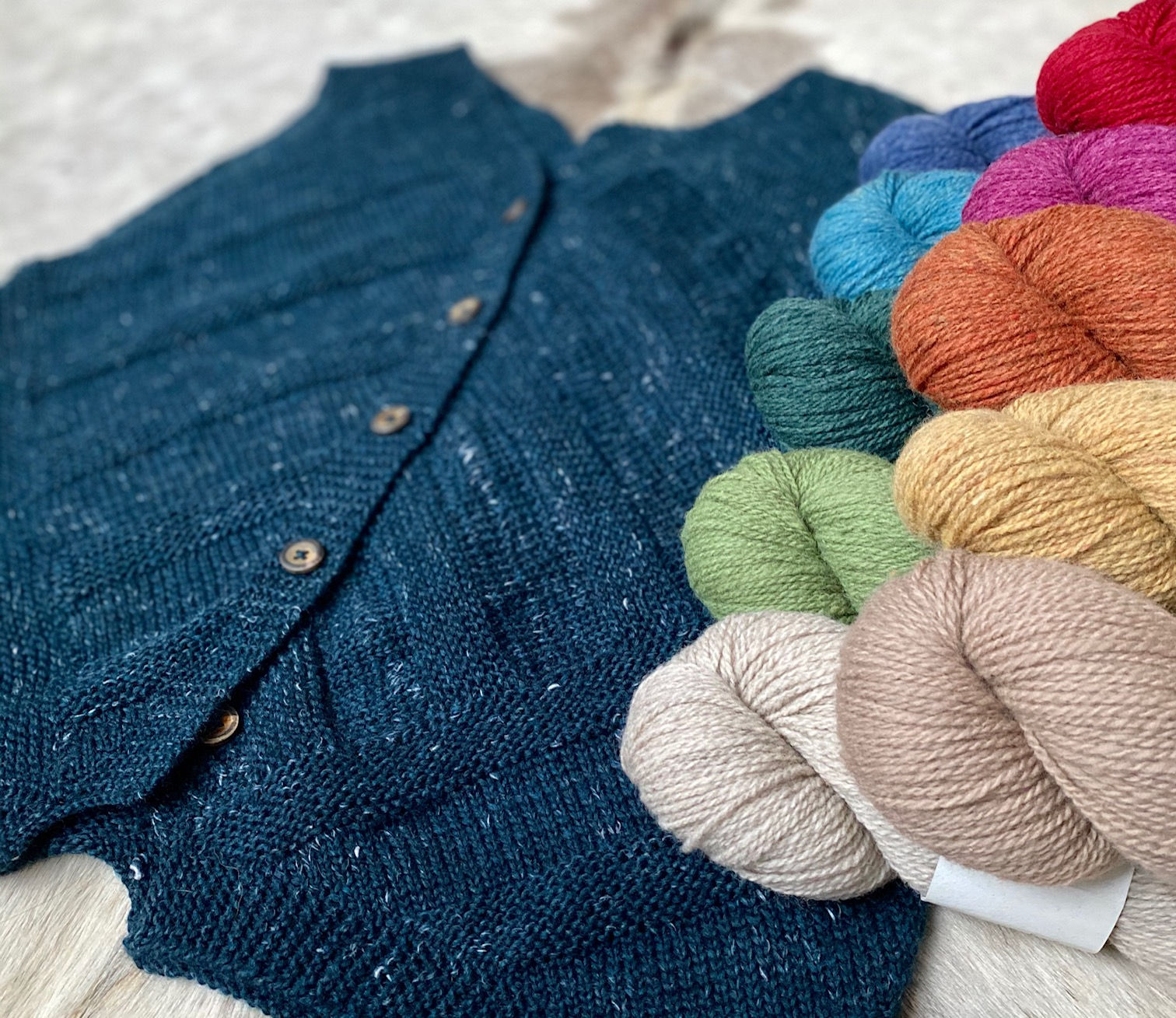 MARA-Weste/Damen, Wollpaket/Semilla Melange, ab