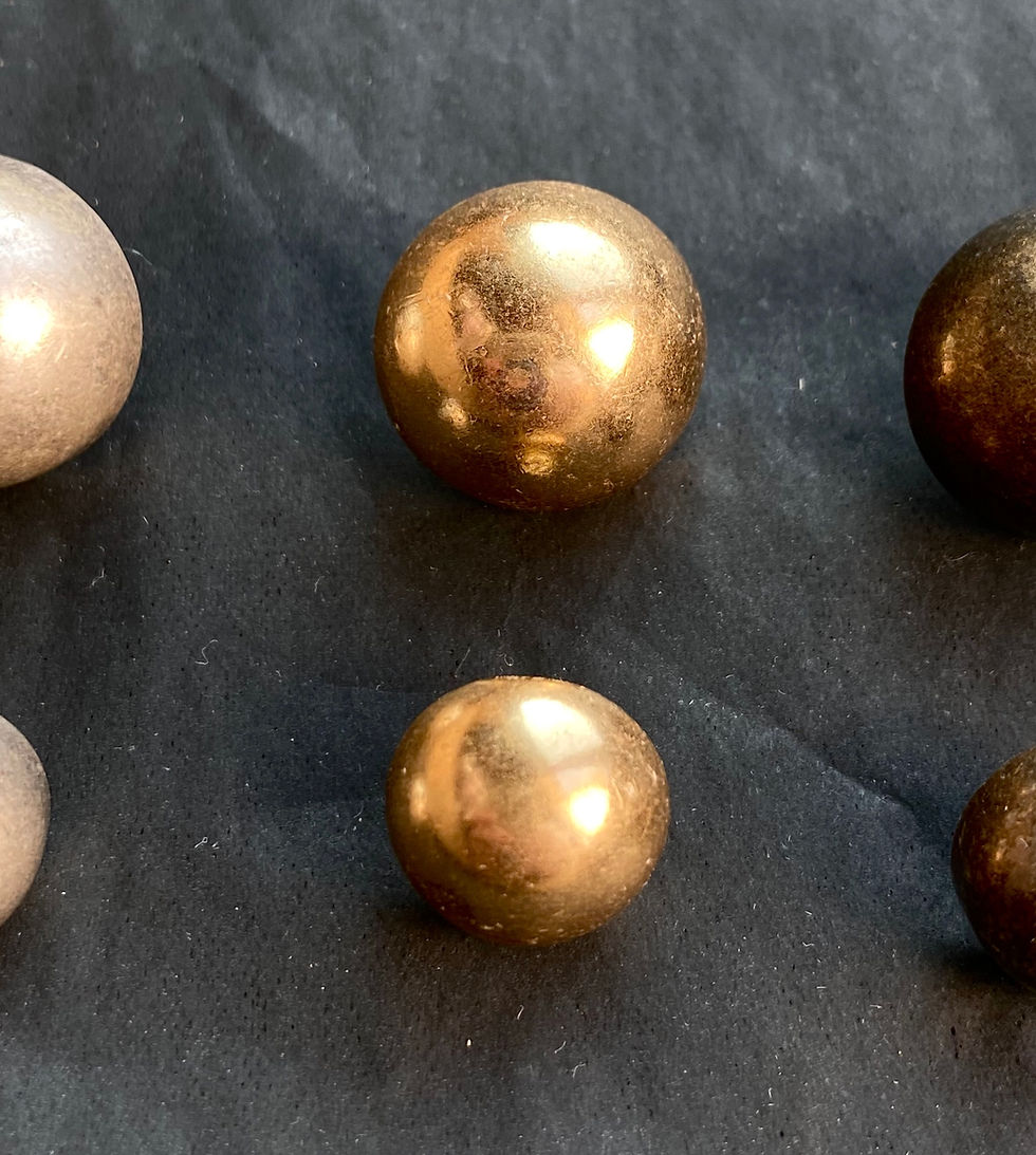 Miniaturbild: Metallknöpfe mit Steg, Halbkugel, altmessing/altsilber/gold, ab