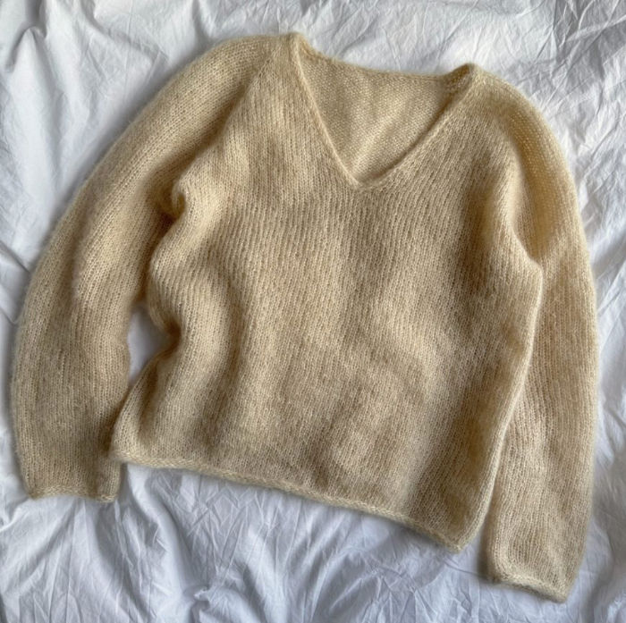 Kumulus Bluse von PetiteKnit - warum gebürstetes Alpaka eine gute Mohair-Alternative ist