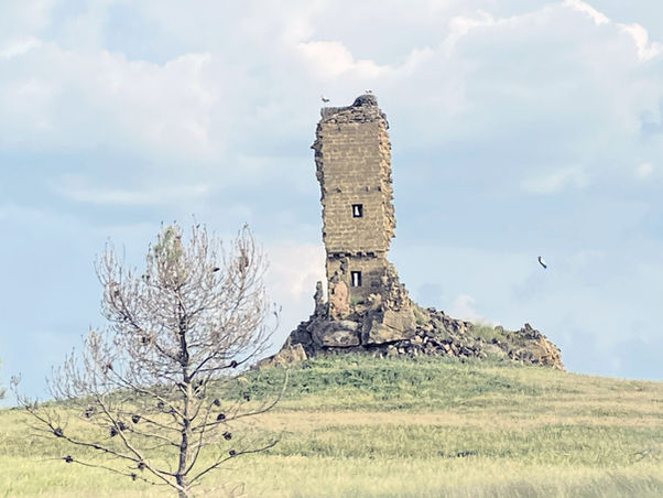 Restos del castillo de Santia (Cinco Villas. Zaragoza. Aragón. España)