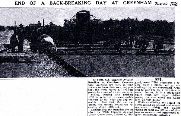 US Army runway work at Greenham Common in 1956