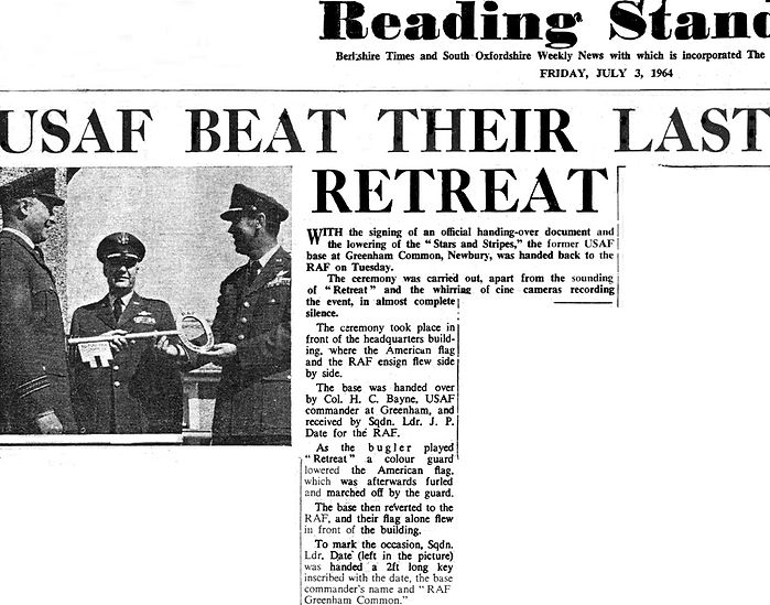 USAF officers close RAF Greenham Common in 1964