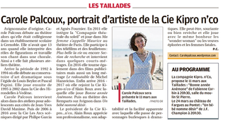 Carole Palcoux, portrait d'artiste de la Cie Kipro... n'Co