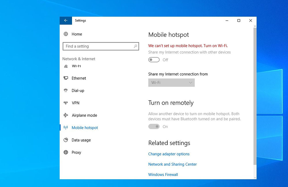 Solved Mobile hotspot not working in Windows 10