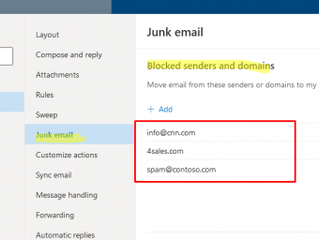 How to Blacklist Domain or Email Address in Office 365 (Microsoft 365)?