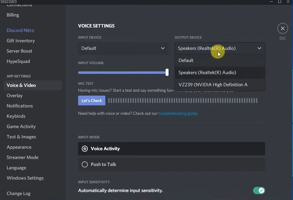 Discord Output Device