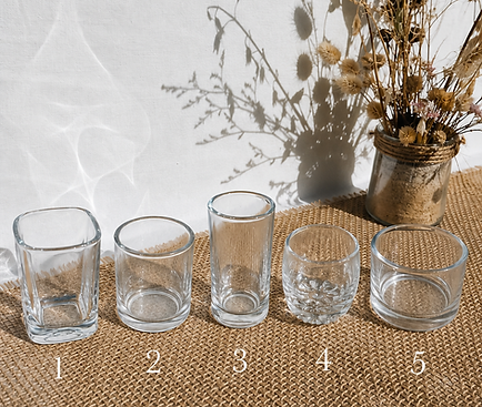 verrines de différentes formes