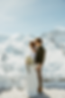 Romantic elopement photo with Matterhorn backdrop in Zermatt Switzerland