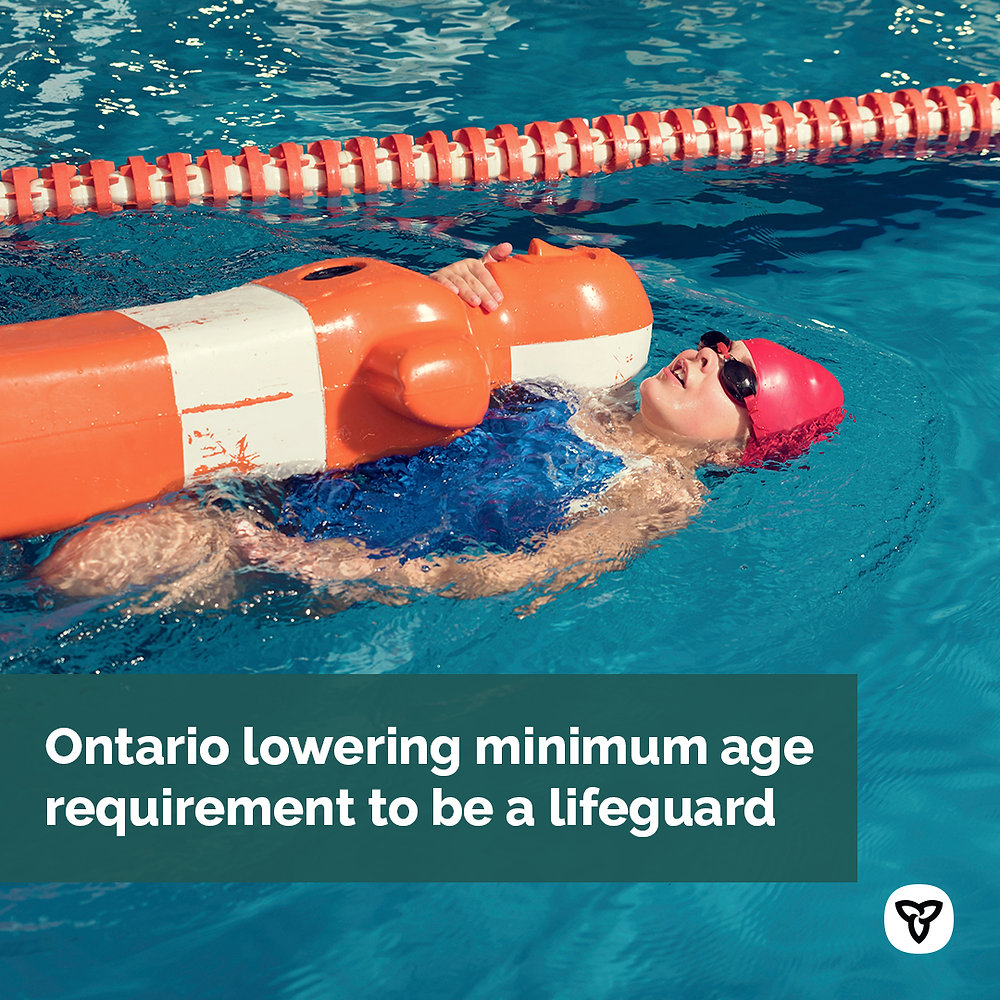 Ontario Lowering Minimum Age Requirement to be a Lifeguard