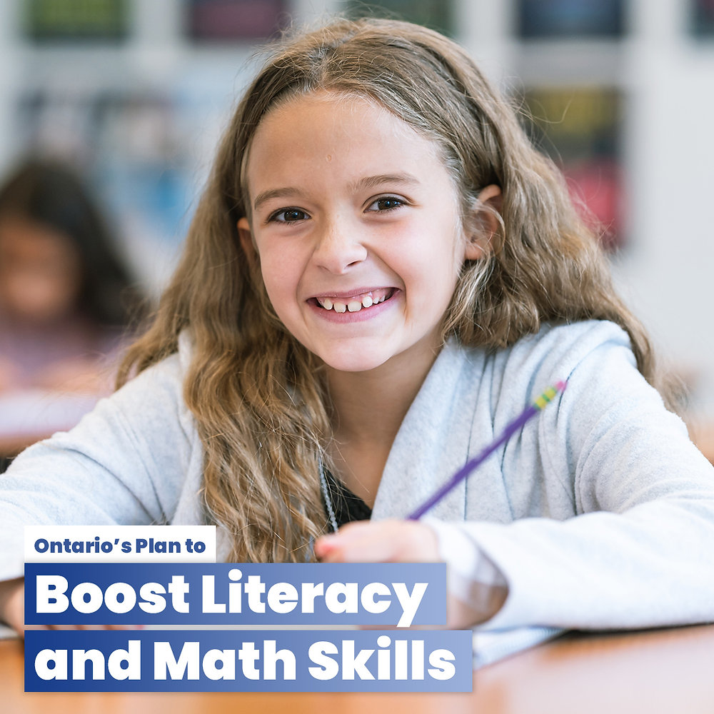 Ontario Launches Plan to Boost Math, Writing and Reading Skills