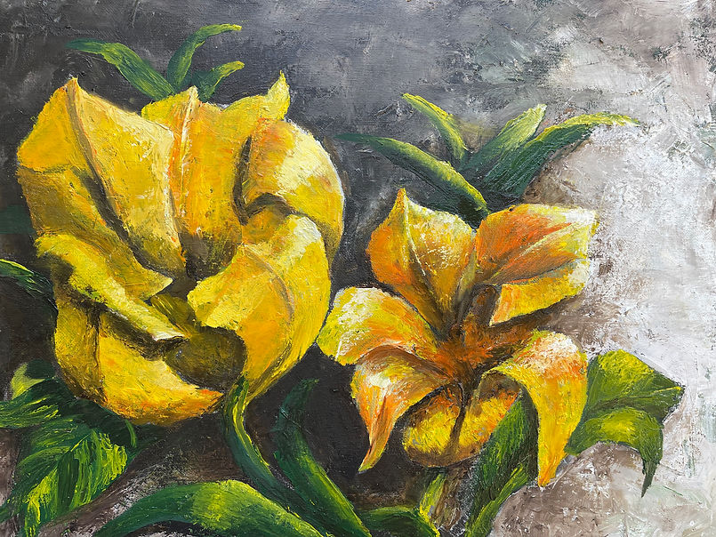 YELLOW SUNSHINE 16 X 20 Oil on canvas (c) Dennis Lee Brown - Dennis's Fine Art 2021 IMG_11