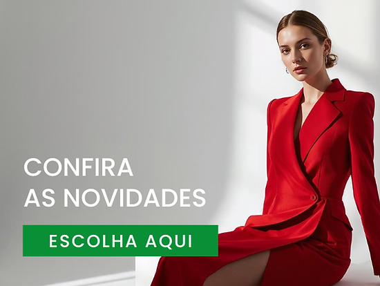 Mulher usando vestido vermelho elegante em destaque na coleção de moda feminina da Style Glow Up