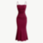 Vestido Vinho Ajustado