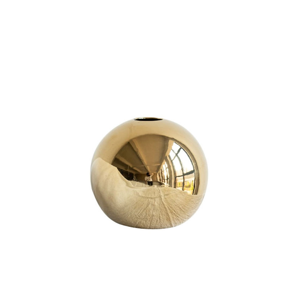 Thumbnail: Vaso Bola Dourada em Cerâmica
