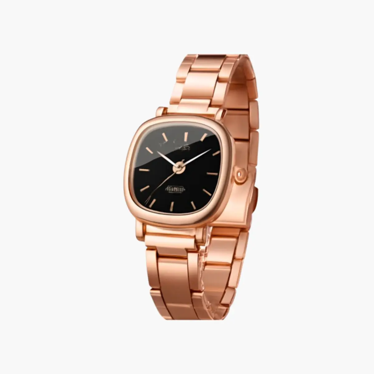 Conjunto Feminino Relógio + Pulseiras em Ouro Rosé