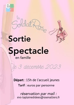 Affiche sortie Spectacle "Le soldat rose"