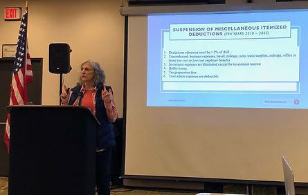 Dr. Diane Nelson, CPA shared important information about filing the 2020 tax returns to the Rotary Club of Newport, Oregon.