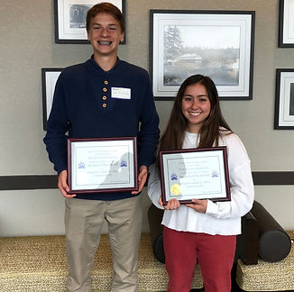 September Students of the Month Niko Krutzikowsky and Erin Watanabe