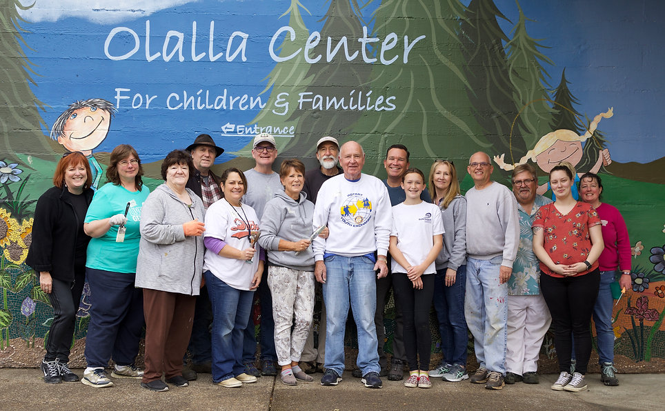 Rotary Club of Newport, OR helped paint the Olalla Center for Children & Families on Saturday, November 9, 2019
