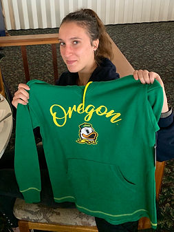 Noémie Hermant receives Duck gear.