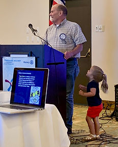 Bob Wienert gets some help from his grand daughter!!