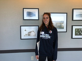 Noémie Hermant, exchange student from France, attends her first meeting.