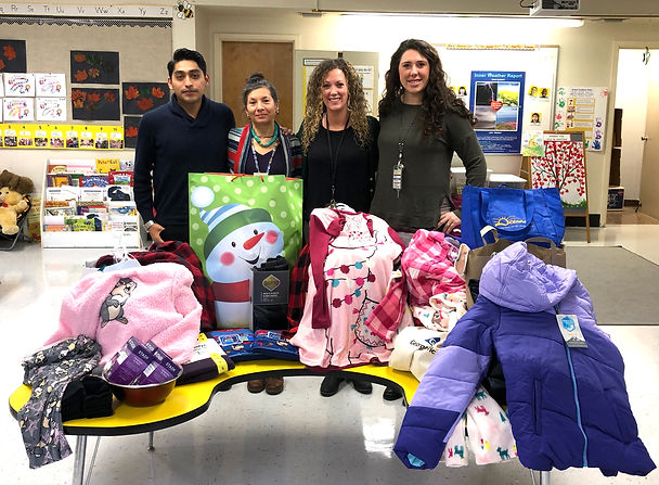 Newport Roatarians donate clothes to the HELP program.