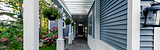 Covered walkway to home entrance