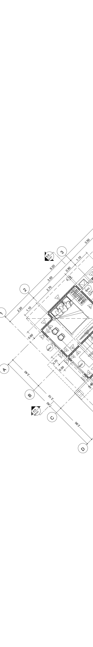 Architectural blueprint: 3D model showing building layout.
