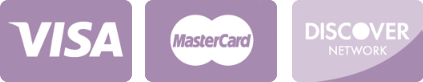 Visa, MasterCard, Discover credit card logos