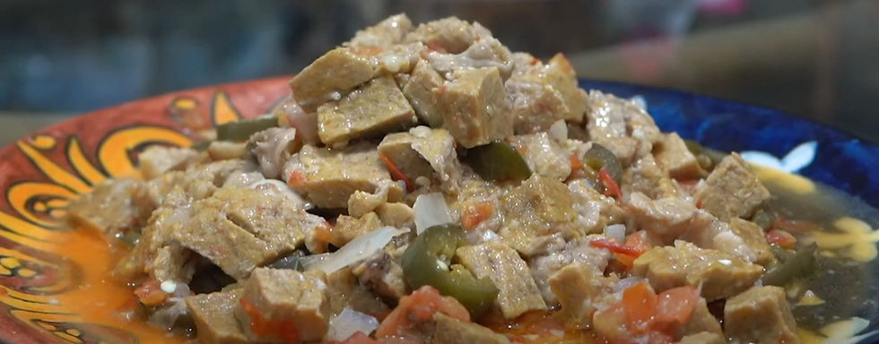 un plat de mamelle de vache