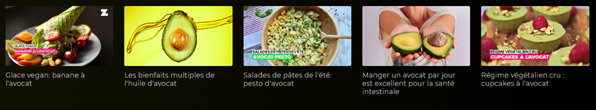 Capture des clips sur l’utilisation de l’avocat