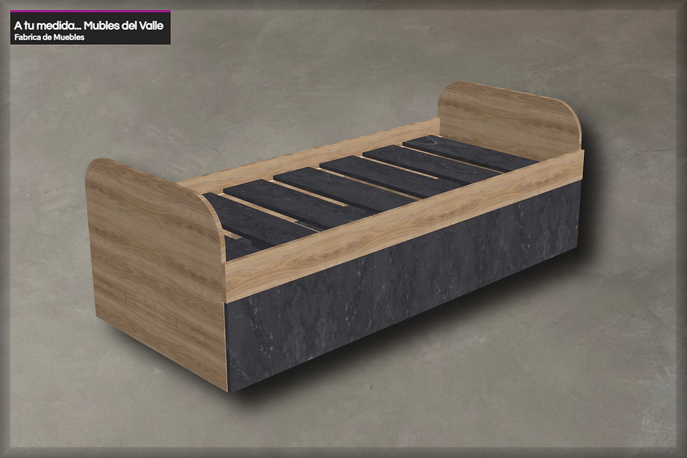Miniatura: CAMA DE 1 PLAZA con 3 cajones
