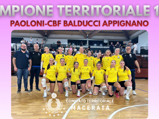 CBF-PAOLONI BALDUCCI APPIGNANO è campione territoriale 1DF
