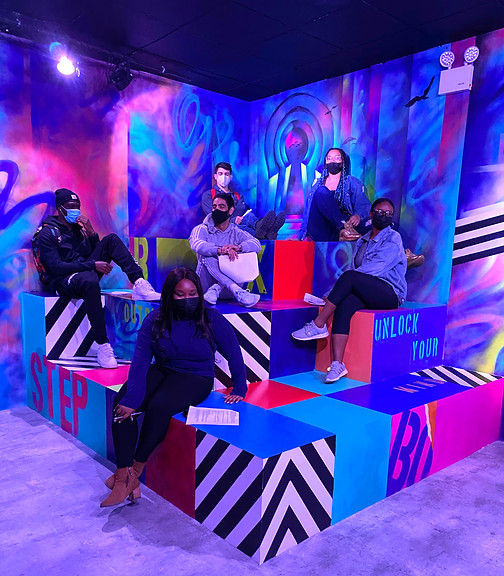 bianca romero art installation mural experience immersive installation murals experiential mural installation art installation portrait creativity steps event art mural