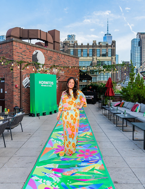 BIANCA ROMERO HORNITOS TEQUILA artist collab custom art red carpet design event production design nyc artist. bfa bianca romero artist