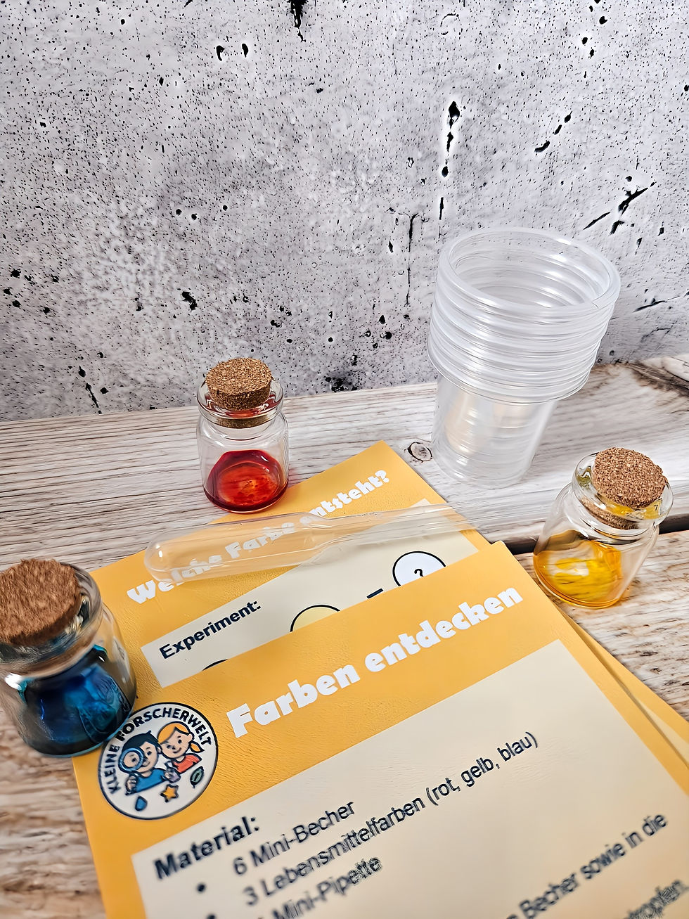 Miniaturbild: Kleine Forscherwelt – Mini‑Experiment „Farben mischen“
