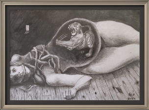 "The body keeps the score" - graphite pencils, A4