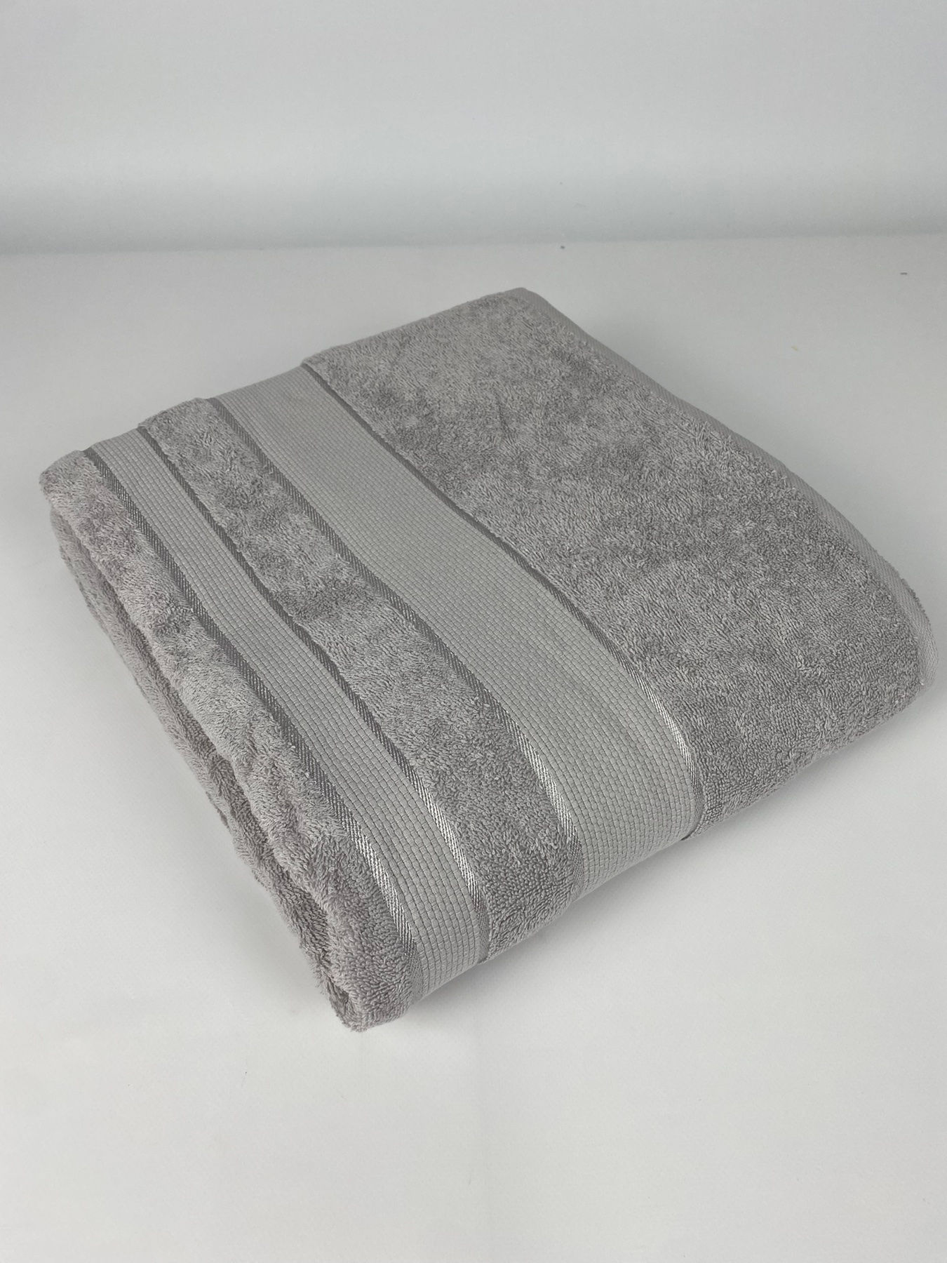 Простирадло махрове гладкофарбоване, бавовна 100% _ СІРИЙ